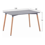 ΣΕΤ ΤΡΑΠΕΖΑΡΙΑΣ 5ΤΜΧ FB921176 MDF TOP ΣΕ ΓΚΡΙ--P.P. & PU ΣΕ ΓΚΡΙ - Image 2