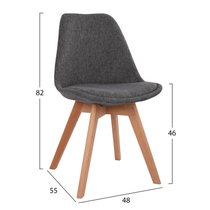 ΣΕΤ ΤΡΑΠΕΖΑΡΙΑΣ 5ΤΜΧ FB921177 MDF TOP ΣΕ ΓΚΡΙ--ΥΦΑΣΜΑ ΣΕ ΓΚΡΙ - Image 3