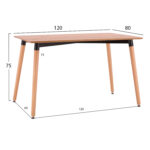 ΣΕΤ ΤΡΑΠΕΖΑΡΙΑΣ 5ΤΜΧ FB921182 MDF TOP-ΞΥΛΟ ΟΞΙΑΣ & PAPER ROPE ΣΕ ΦΥΣΙΚΟ - Image 2