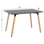 ΣΕΤ ΤΡΑΠΕΖΑΡΙΑΣ 5ΤΜΧ FB921185 MDF TOP ΣΕ ΜΑΥΡΟ--ΠΟΔΙΑ ΟΞΙΑΣ - Image 2