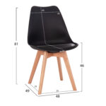 ΣΕΤ ΤΡΑΠΕΖΑΡΙΑΣ 5ΤΜΧ FB921185 MDF TOP ΣΕ ΜΑΥΡΟ--ΠΟΔΙΑ ΟΞΙΑΣ - Image 3