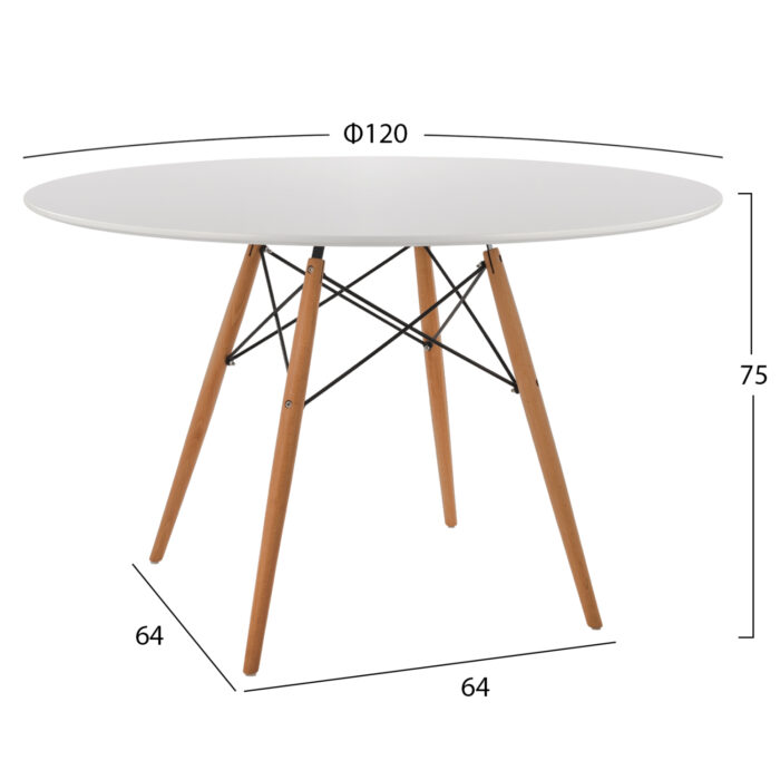 ΣΕΤ ΤΡΑΠΕΖΑΡΙΑΣ 5ΤΜΧ FB921186 MDF TOP & ΠΟΛΥΠΡΟΠΥΛΕΝΙΟ ΣΕ ΛΕΥΚΟ ΧΡΩΜΑ - Image 2