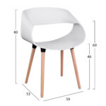 ΣΕΤ ΤΡΑΠΕΖΑΡΙΑΣ 5ΤΜΧ FB921186 MDF TOP & ΠΟΛΥΠΡΟΠΥΛΕΝΙΟ ΣΕ ΛΕΥΚΟ ΧΡΩΜΑ - Image 3