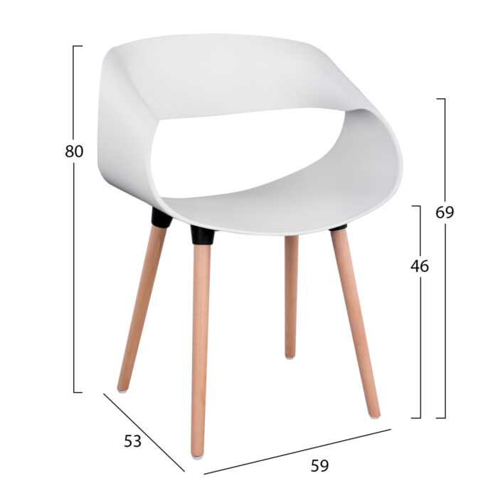 ΣΕΤ ΤΡΑΠΕΖΑΡΙΑΣ 5ΤΜΧ FB921186 MDF TOP & ΠΟΛΥΠΡΟΠΥΛΕΝΙΟ ΣΕ ΛΕΥΚΟ ΧΡΩΜΑ - Image 3