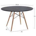 ΣΕΤ ΤΡΑΠΕΖΑΡΙΑΣ 5ΤΜΧ FB921187 MDF TOP & ΠΟΛΥΠΡΟΠΥΛΕΝΙΟ ΣΕ ΜΑΥΡΟ ΧΡΩΜΑ - Image 2