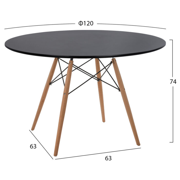 ΣΕΤ ΤΡΑΠΕΖΑΡΙΑΣ 5ΤΜΧ FB921187 MDF TOP & ΠΟΛΥΠΡΟΠΥΛΕΝΙΟ ΣΕ ΜΑΥΡΟ ΧΡΩΜΑ - Image 2