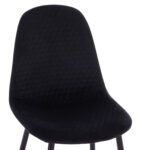 ΣΕΤ ΤΡΑΠΕΖΑΡΙΑΣ 5ΤΜΧ FB921191 MDF TOP-ΜΕΤΑΛΛΙΚΑ ΠΟΔΙΑ-ΒΕΛΟΥΔΟ--ΜΑΥΡΟ - Image 4