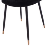 ΣΕΤ ΤΡΑΠΕΖΑΡΙΑΣ 5ΤΜΧ FB921191 MDF TOP-ΜΕΤΑΛΛΙΚΑ ΠΟΔΙΑ-ΒΕΛΟΥΔΟ--ΜΑΥΡΟ - Image 5