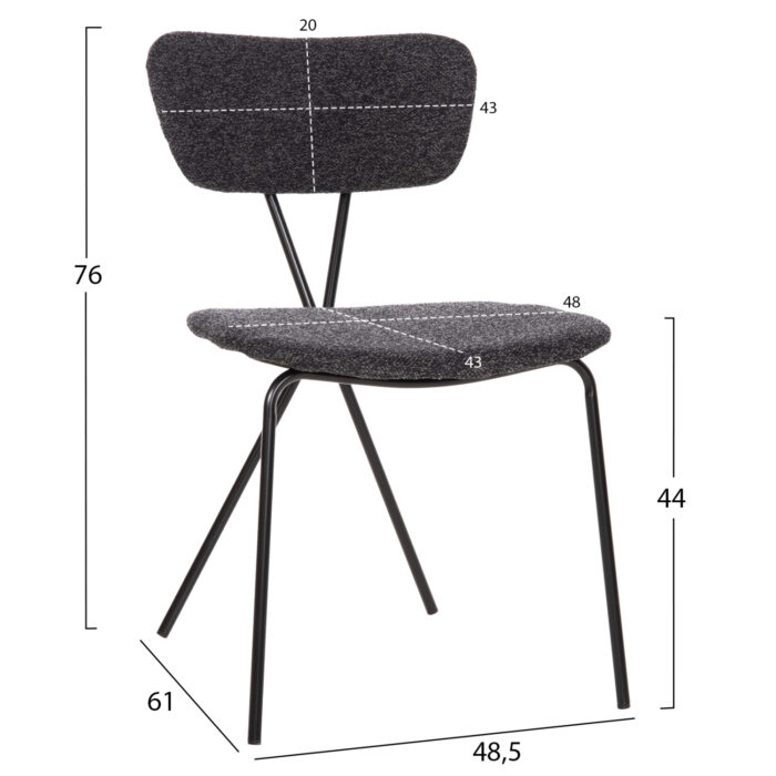 ΣΕΤ ΤΡΑΠΕΖΑΡΙΑΣ 5ΤΜΧ FB921200 MDF TOP & ΜΕΤΑΛΛΟ ΜΑΥΡΟ-ΣΚΟΥΡΟ ΓΚΡΙ ΥΦΑΣΜΑ - Image 3