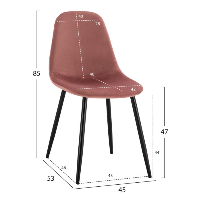 ΣΕΤ ΤΡΑΠΕΖΑΡΙΑΣ 5ΤΜΧ FB921201 MDF TOP-ΒΕΛΟΥΔΟ ΣΑΠΙΟ ΜΗΛΟ & ΜΕΤΑΛΛΟ ΜΑΥΡΟ - Image 3