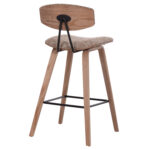 ΣΚΑΜΠΟ ΜΠΑΡ ΜΕΣ.ΥΨΟΥΣ FB99984.01 PLYWOOD ΣΕ WHITEWASH-ΚΑΦΕ ΥΦΑΣΜΑ 50x48x90Υεκ. - Image 5