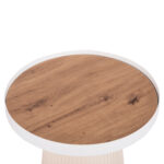 ΤΡΑΠΕΖΑΚΙ ΒΟΗΘΗΤΙΚΟ FB918023.02 MDF TOP ΦΥΣΙΚΟ ΞΥΛΟΥ-ΒΑΣΗ ΛΕΥΚΗ Φ45x51,5Υεκ. - Image 5
