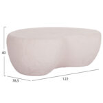ΤΡΑΠΕΖΙ ΣΑΛΟΝΙΟY FB918151.02L FIBER CEMENT ΣΕ ΛΕΥΚΟ--122x78,5x40Υεκ. - Image 2