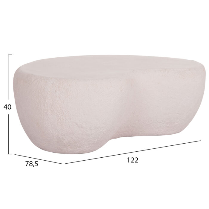 ΤΡΑΠΕΖΙ ΣΑΛΟΝΙΟY FB918151.02L FIBER CEMENT ΣΕ ΛΕΥΚΟ--122x78,5x40Υεκ. - Image 2