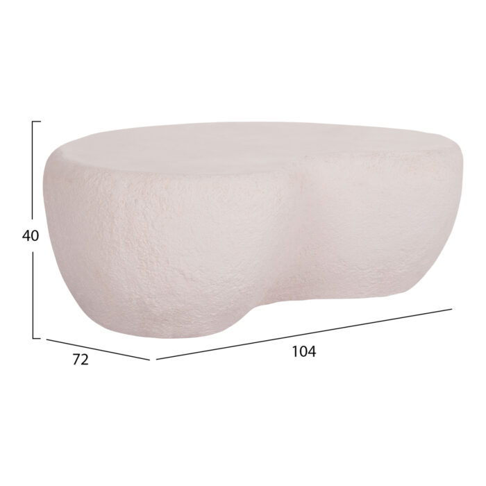 ΤΡΑΠΕΖΙ ΣΑΛΟΝΙΟΥ FB918151.02S FIBER CEMENT ΣΕ ΛΕΥΚΟ--104x72x40Υεκ. - Image 2