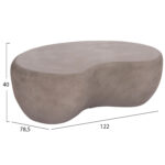 ΤΡΑΠΕΖΙ ΣΑΛΟΝΙΟΥ FB918151.03L FIBER CEMENT ΣΕ ΓΚΡΙ--122x78,5x40Υεκ. - Image 2