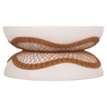 ΤΡΑΠΕΖΙ ΣΑΛΟΝΙΟΥ FB918157.02 FIBER CEMENT ΛΕΥΚΟ-ΦΥΣΙΚΟ RATTAN--Φ92x44.5Υεκ - Image 3