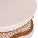 ΤΡΑΠΕΖΙ ΣΑΛΟΝΙΟΥ FB918157.02 FIBER CEMENT ΛΕΥΚΟ-ΦΥΣΙΚΟ RATTAN--Φ92x44.5Υεκ - Image 6