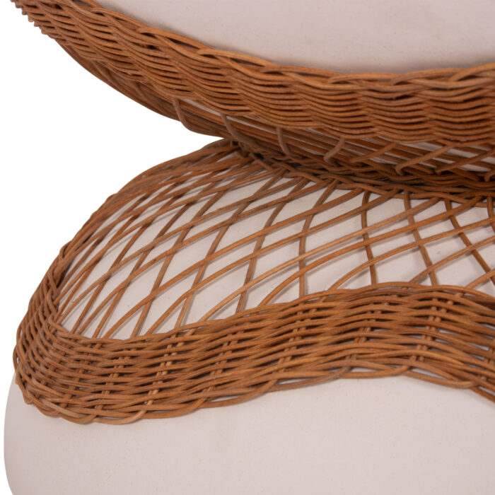 ΤΡΑΠΕΖΙ ΣΑΛΟΝΙΟΥ FB918157.02 FIBER CEMENT ΛΕΥΚΟ-ΦΥΣΙΚΟ RATTAN--Φ92x44.5Υεκ - Image 9