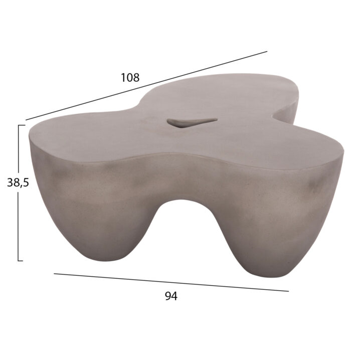 ΤΡΑΠΕΖΙ ΣΑΛΟΝΙΟΥ FB918161.03 FIBER CEMENT ΣΕ ΓΚΡΙ--108x94x38,5Υεκ. - Image 2