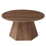 ΤΡΑΠΕΖΙ ΣΑΛΟΝΙΟΥ FB918269 MDF ΜΕ ΕΠΕΝΔΥΣΗ PAPERWOOD Φ80x45Υεκ.