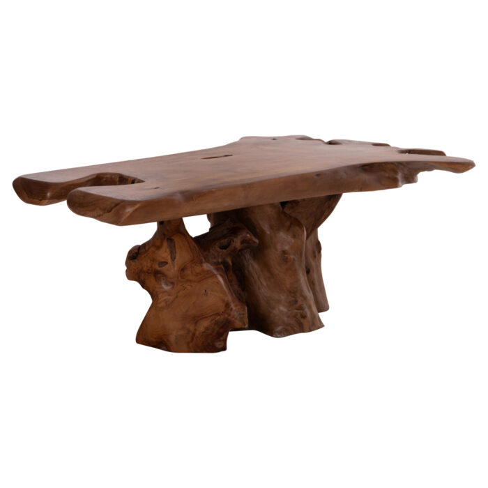 ΤΡΑΠΕΖΙ ΣΑΛΟΝΙΟΥ FB918303 ΞΥΛΟ TEAK--ΣΚΟΥΡΟ ΚΑΦΕ 156x94x49Υεκ. - Image 4