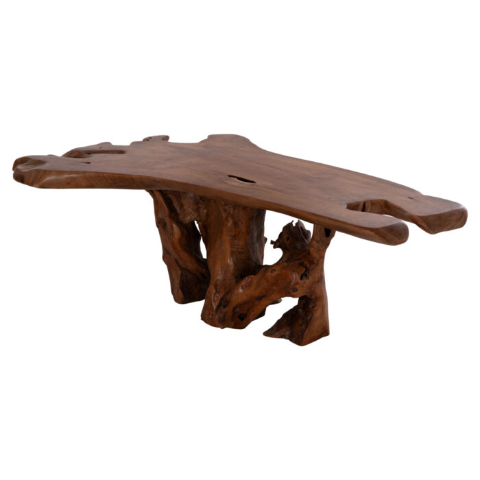 ΤΡΑΠΕΖΙ ΣΑΛΟΝΙΟΥ FB918303 ΞΥΛΟ TEAK--ΣΚΟΥΡΟ ΚΑΦΕ 156x94x49Υεκ. - Image 6