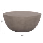 ΤΡΑΠΕΖΙ ΣΑΛΟΝΙΟΥ ΣΤΡΟΓΓΥΛΟ FB918162.03 FIBER CEMENT ΣΕ ΓΚΡΙ--Φ92x49Υεκ. - Image 2