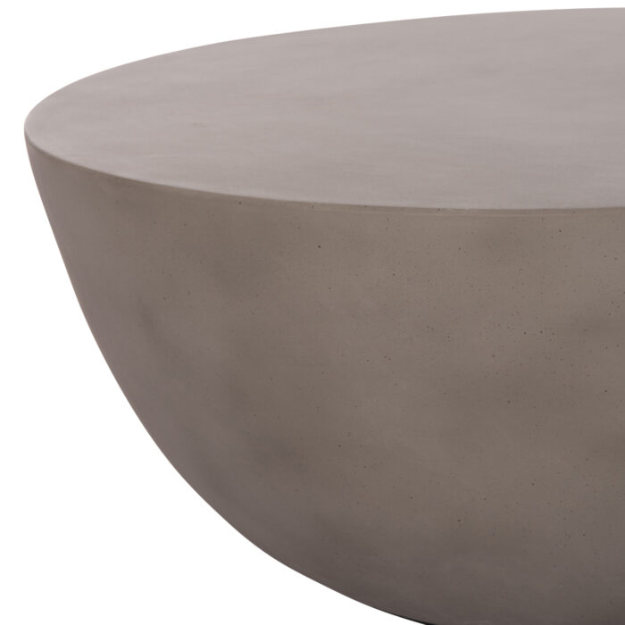 ΤΡΑΠΕΖΙ ΣΑΛΟΝΙΟΥ ΣΤΡΟΓΓΥΛΟ FB918162.03 FIBER CEMENT ΣΕ ΓΚΡΙ--Φ92x49Υεκ. - Image 4