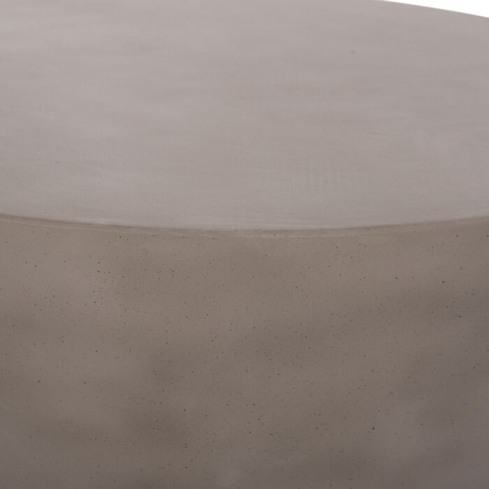 ΤΡΑΠΕΖΙ ΣΑΛΟΝΙΟΥ ΣΤΡΟΓΓΥΛΟ FB918162.03 FIBER CEMENT ΣΕ ΓΚΡΙ--Φ92x49Υεκ. - Image 5
