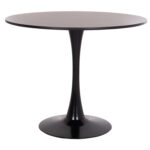 ΤΡΑΠΕΖΙ ΣΤΡΟΓΓΥΛO FB918141.02 MDF TOP-ΒΑΣΗ ΜΕΤΑΛΛΙΚΗ--ΜΑΥΡΟ Φ90x73Υεκ - Image 8