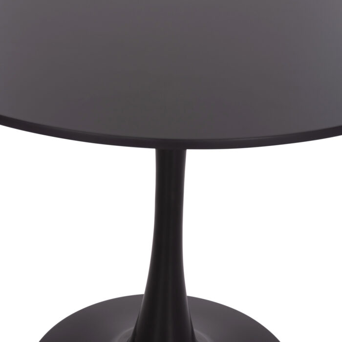 ΤΡΑΠΕΖΙ ΣΤΡΟΓΓΥΛO FB918141.02 MDF TOP-ΒΑΣΗ ΜΕΤΑΛΛΙΚΗ--ΜΑΥΡΟ Φ90x73Υεκ - Image 9