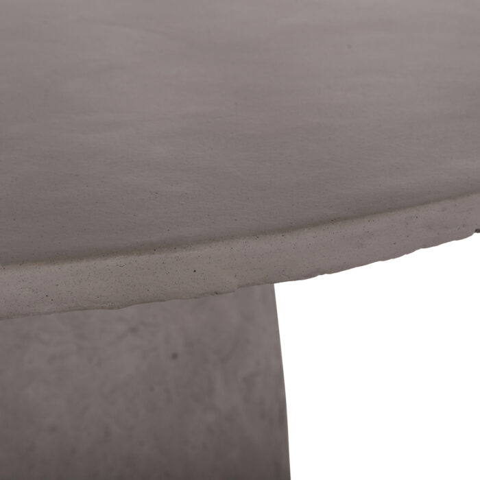 ΤΡΑΠΕΖΙ ΤΡΑΠΕΖΑΡΙΑΣ ΣΤΡΟΓΓΥΛΟ FB918154.03 FIBER CEMENT ΣΕ ΓΚΡΙ--Φ119,5x75,5Υεκ. - Image 6