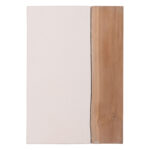 ΒΟΗΘΗΤΙΚΟ ΤΡΑΠΕΖΙ FB918163.02 FIBER CEMENT ΛΕΥΚΟ-ΞΥΛΟ TEAK 32.5x32.5x46Υεκ. - Image 3