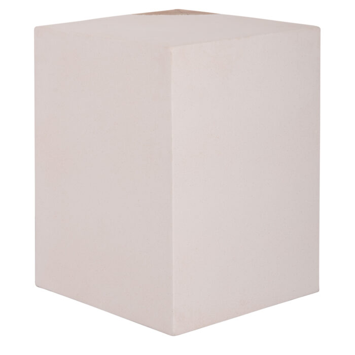 ΒΟΗΘΗΤΙΚΟ ΤΡΑΠΕΖΙ FB918163.02 FIBER CEMENT ΛΕΥΚΟ-ΞΥΛΟ TEAK 32.5x32.5x46Υεκ. - Image 4