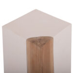 ΒΟΗΘΗΤΙΚΟ ΤΡΑΠΕΖΙ FB918163.02 FIBER CEMENT ΛΕΥΚΟ-ΞΥΛΟ TEAK 32.5x32.5x46Υεκ. - Image 8