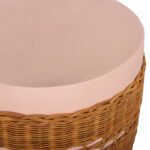 ΒΟΗΘΗΤΙΚΟ ΤΡΑΠΕΖΙ FB918166 FIBER CEMENT ΡΟΖ-RATTAN ΦΥΣΙΚΟ Φ44.5x45Υεκ. - Image 7