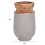 ΔΙΑΚΟΣΜΗΤΙΚΑ ΒΑΖΑ ΔΑΠΕΔΟΥ 2ΤΜΧ FB921140.03 FIBER CEMENT ΓΚΡΙ-ΞΥΛΟ ΤΕΑΚ 47Υ & 60Υεκ - Image 3