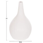 ΕΠΙΤΡΑΠΕΖΙΟ ΔΙΑΚΟΣΜΗΤΙΚΟ ΒΑΖΟ FB94663.02L FIBER CEMENT ΣΕ ΛΕΥΚΟ--Φ26x39Υεκ - Image 2
