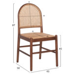 ΚΑΡΕΚΛΑ ΑΠΟ ΟΞΙΑ ΣΕ ΚΑΡΥΔΙ-RATTAN ΜΠΕΖ FB99407.04 43x50x87Υ εκ. - Image 2