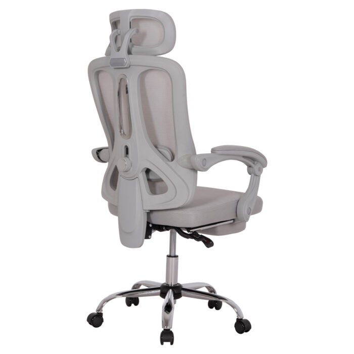 ΚΑΡΕΚΛΑ ΓΡΑΦΕΙΟΥ FB918258.02 ΓΚΡΙ MESH-ΓΚΡΙ ΣΚΕΛΕΤΟΣ NYLON 61x62x123Υ - Image 5