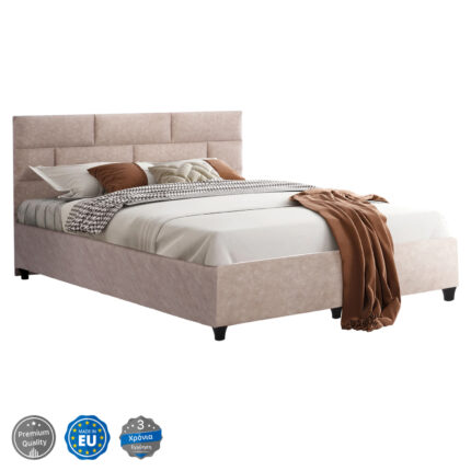 ΚΡΕΒΑΤΙ SOLEDAD ΜΠΕΖ FB9644.22 ΓΙΑ ΣΤΡΩΜΑ 150x200 εκ.