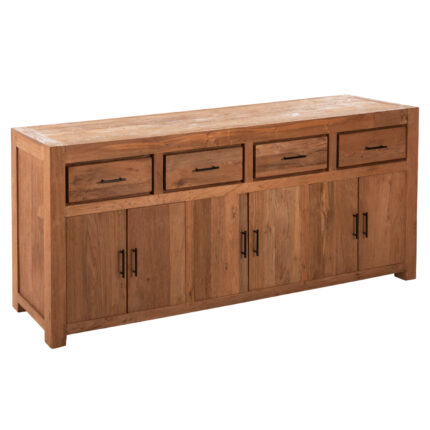 ΜΠΟΥΦΕΣ FB99802 ΑΝΑΚΥΚΛΩΜΕΝΟ ΞΥΛΟ TEAK ΣΕ ΦΥΣΙΚΟ 220x50x90Υεκ.