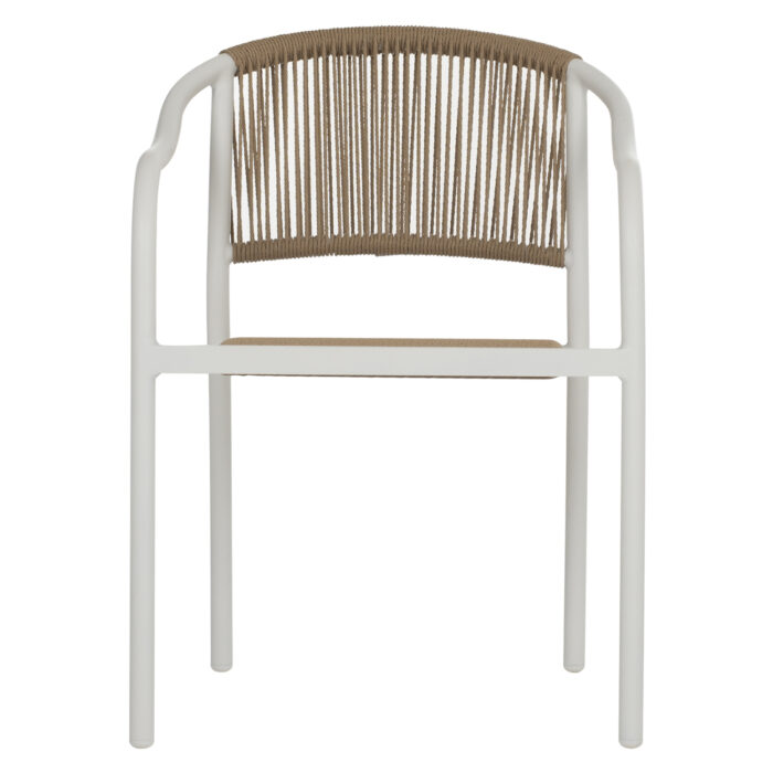 ΠΟΛΥΘΡΟΝΑ ΑΛΟΥΜΙΝΙΟΥ ΛΕΥΚΟ ΜΕ PE RATTAN WICKER FB95856.01 57x63x80Yεκ. - Image 3