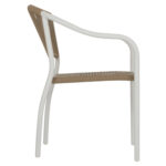 ΠΟΛΥΘΡΟΝΑ ΑΛΟΥΜΙΝΙΟΥ ΛΕΥΚΟ ΜΕ PE RATTAN WICKER FB95856.01 57x63x80Yεκ. - Image 4