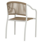 ΠΟΛΥΘΡΟΝΑ ΑΛΟΥΜΙΝΙΟΥ ΛΕΥΚΟ ΜΕ PE RATTAN WICKER FB95856.01 57x63x80Yεκ. - Image 5