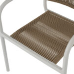ΠΟΛΥΘΡΟΝΑ ΑΛΟΥΜΙΝΙΟΥ ΛΕΥΚΟ ΜΕ PE RATTAN WICKER FB95856.01 57x63x80Yεκ. - Image 8