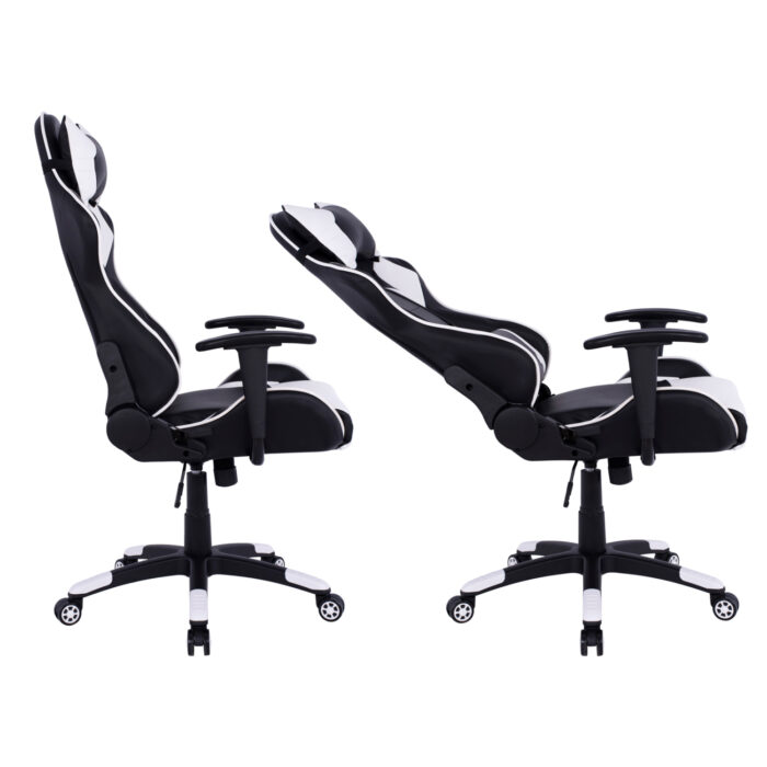 ΠΟΛΥΘΡΟΝΑ GAMING FB91072.04 ΜΑΥΡΗ ΛΕΥΚΗ 66,5x70x(122-129) cm - Image 4