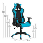 ΠΟΛΥΘΡΟΝΑ GAMING FB91072.08 ΜΑΥΡΗ ΣΙΕΛ 66,5x70x(122-129) cm - Image 2