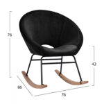 ΠΟΛΥΘΡΟΝΑ ΚΟΥΝΙΣΤΗ FB98399.04 ΜΑΥΡΟ ΒΕΛΟΥΔΟ 76X86X76Υ εκ. - Image 2